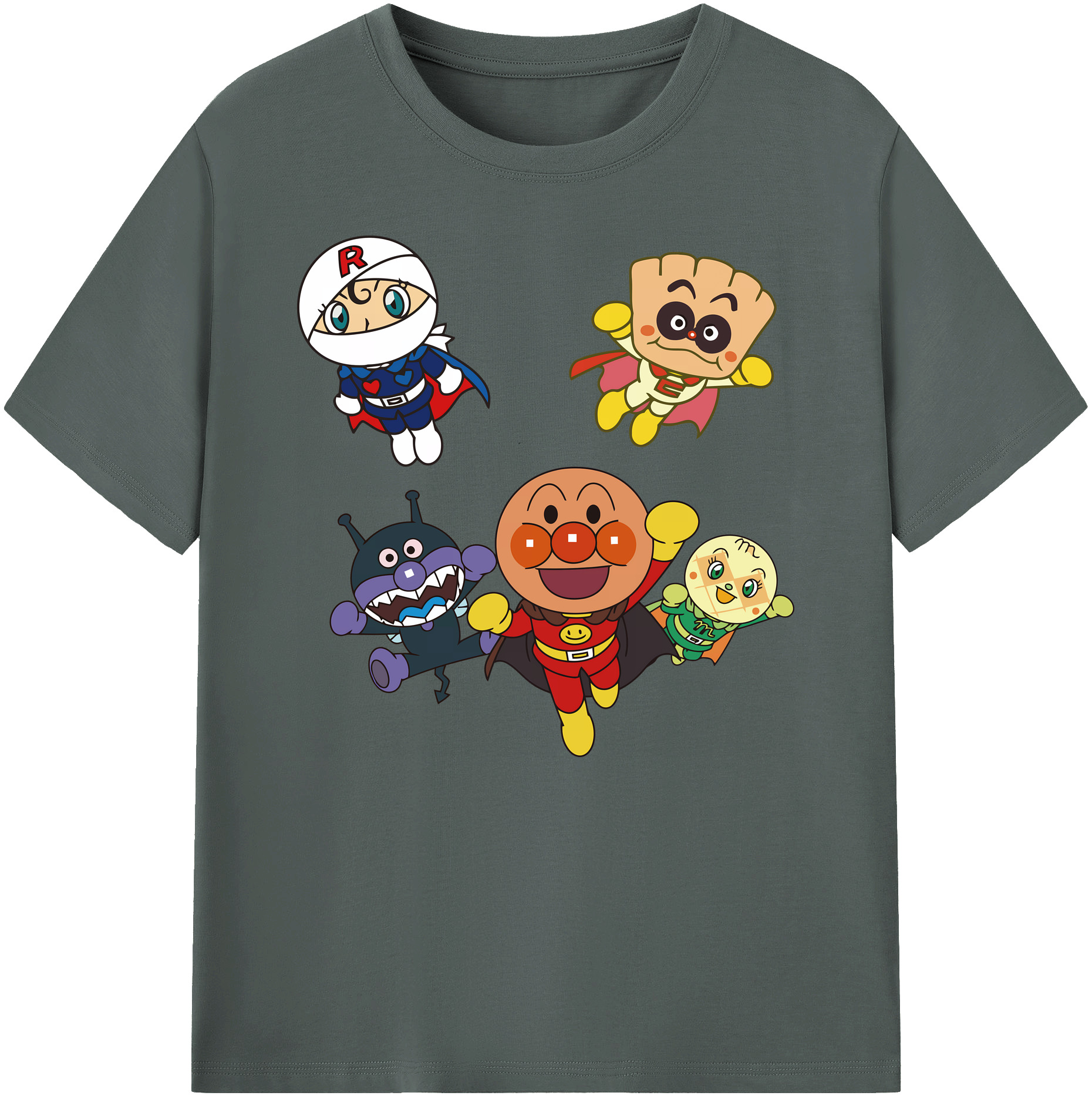 （画像用） アンパンマン Anpanman 綿100％ メンズ半袖Tシャツ｜肌触りやわらか＆通気性